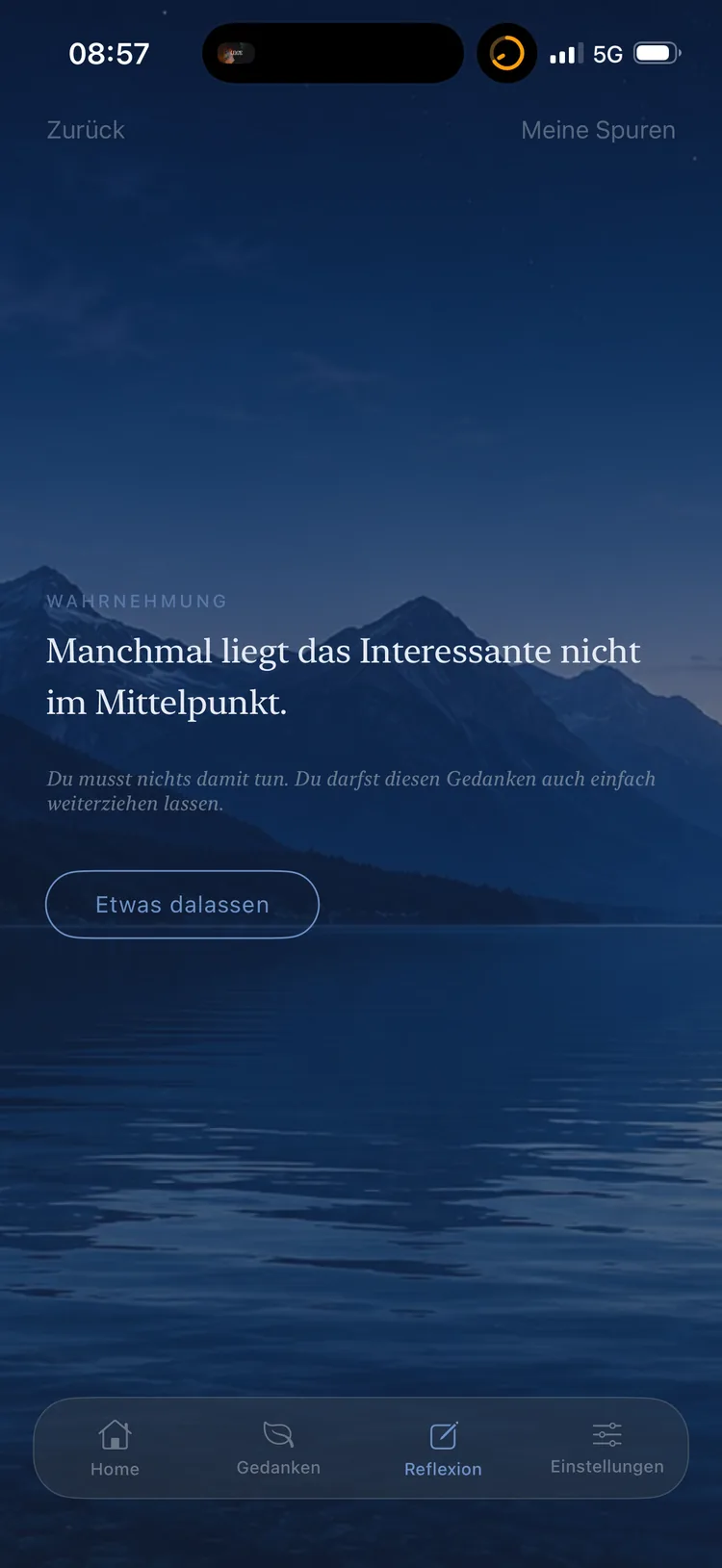 Ein Gedanke mit der Option, etwas dazu dazulassen